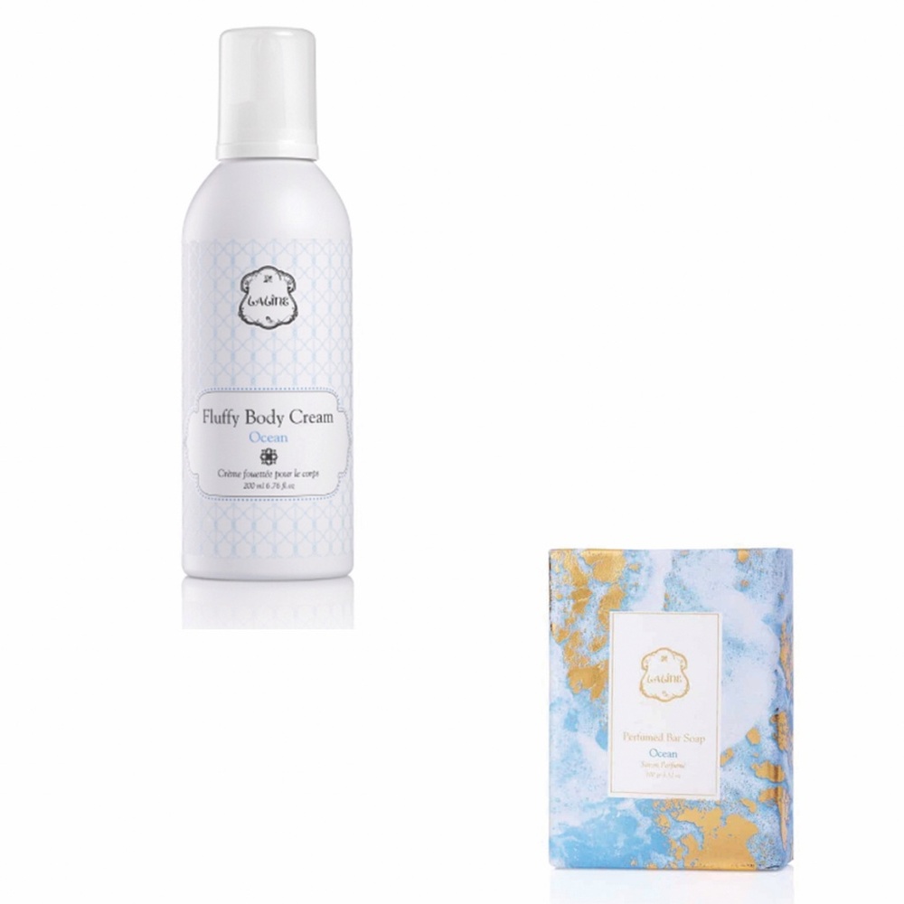*NEW* Laline Ocean Fluffy Body Soap & Bar Soap Set